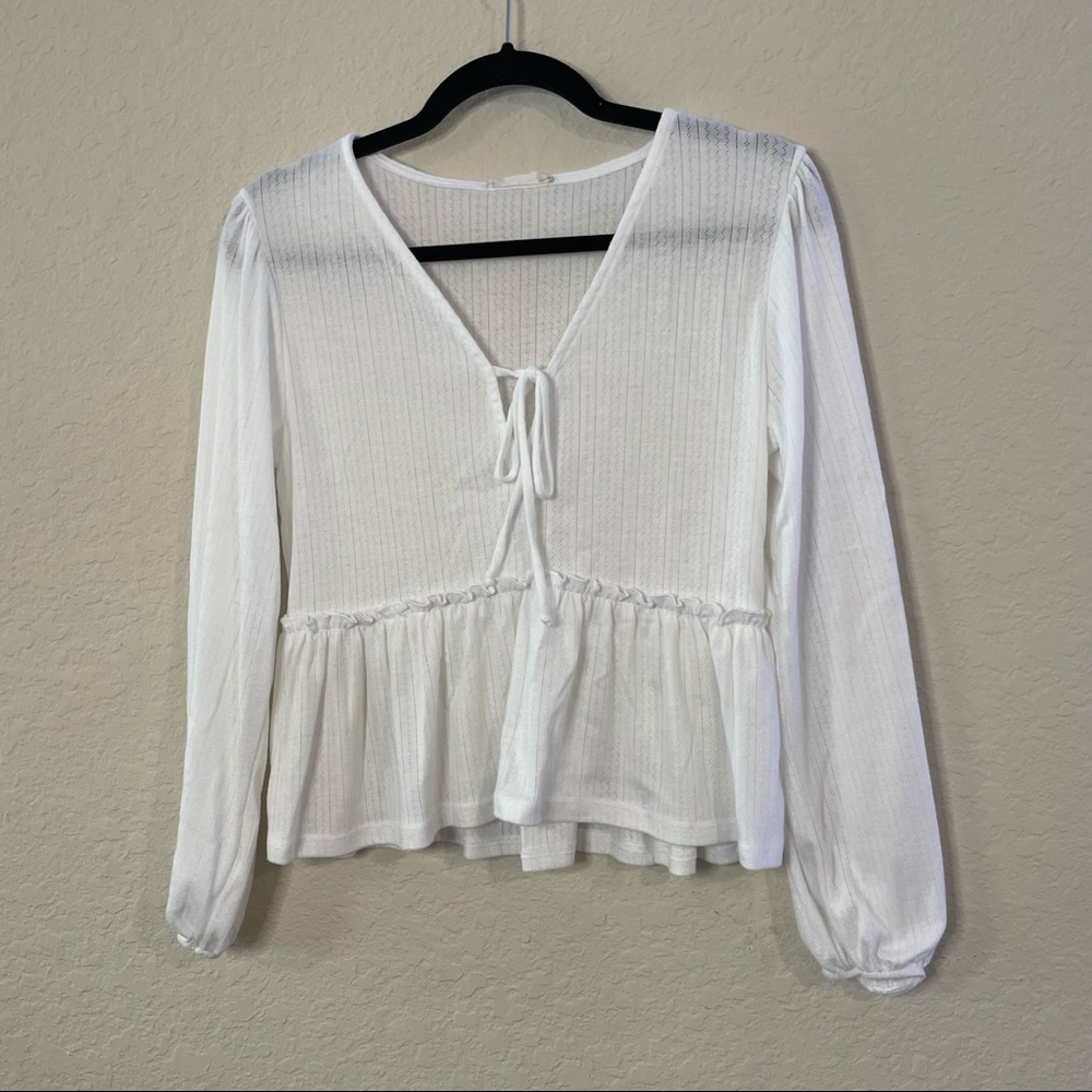 Altar’d State White Top Blouse | XS